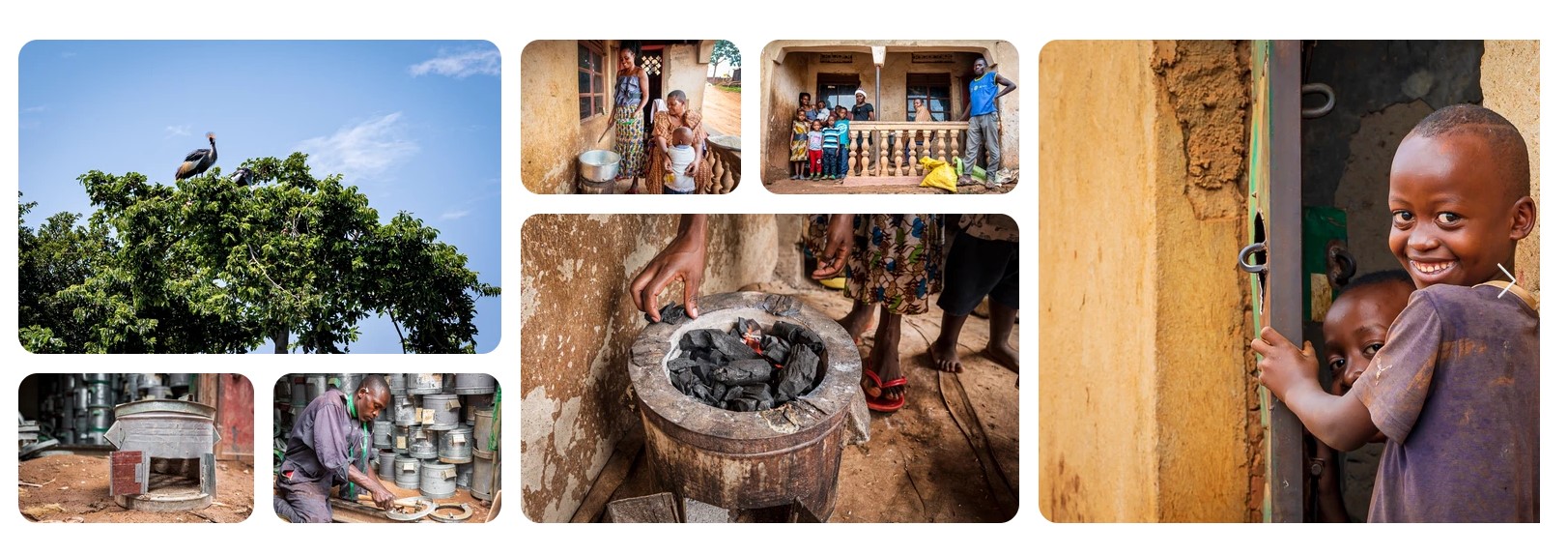 Collage von First Climate Klimaschutzprojekten